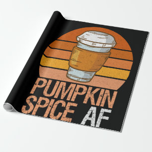 Papier Cadeau Citrouille épice af Funny Retro Vintage Fall Idea