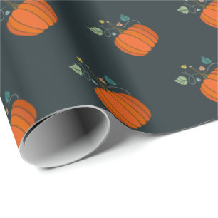 Papier cadeau Citrouille Halloween