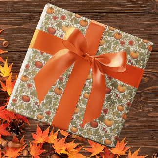 Papier Cadeau Citrouilles de William Morris pour la fête d'Actio
