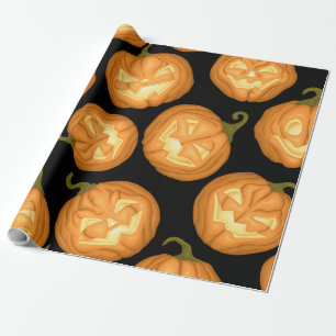 Papier Cadeau Citrouilles d'Halloween