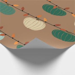 Papier Cadeau Citrouilles et lumières