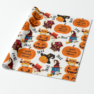 Papier Cadeau Citrouilles personnalisés Halloween