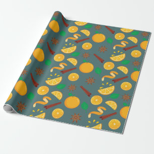 Papier Cadeau Citrus et anis d'automne sans odeur Thanksgiving