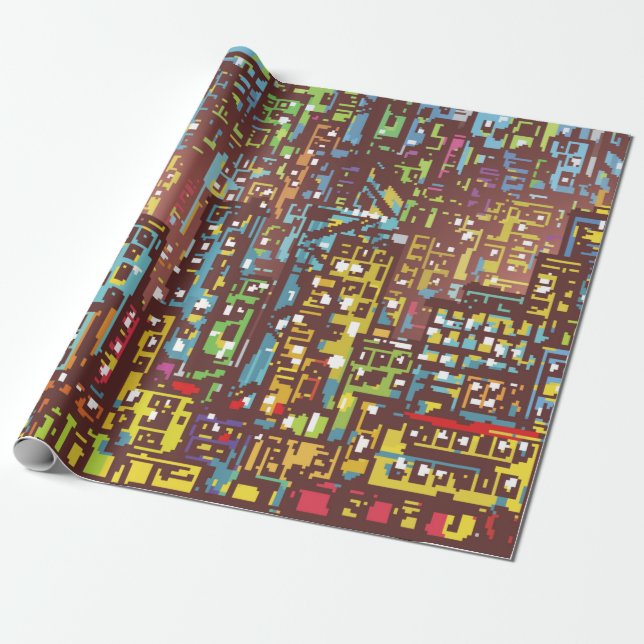 Papier Cadeau Cityscape hand drawn illustrationart,street,city,s (Déroulé)