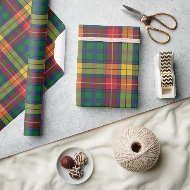 Papier Cadeau Clan Buchanan Tartan élégant et brillant (Artisanat)