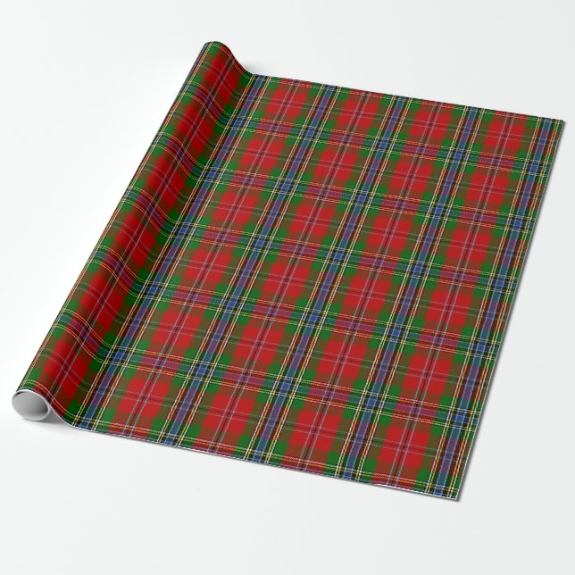 Papier Cadeau Clan écossais MacLean de Duart Tartan Plaid (Déroulé)