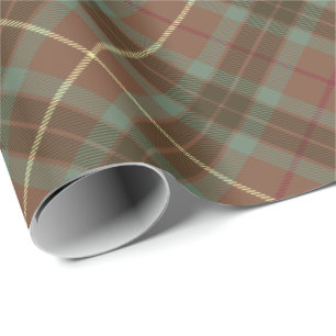 Papier Cadeau Clan Fraser Chasse Tartan Patiné
