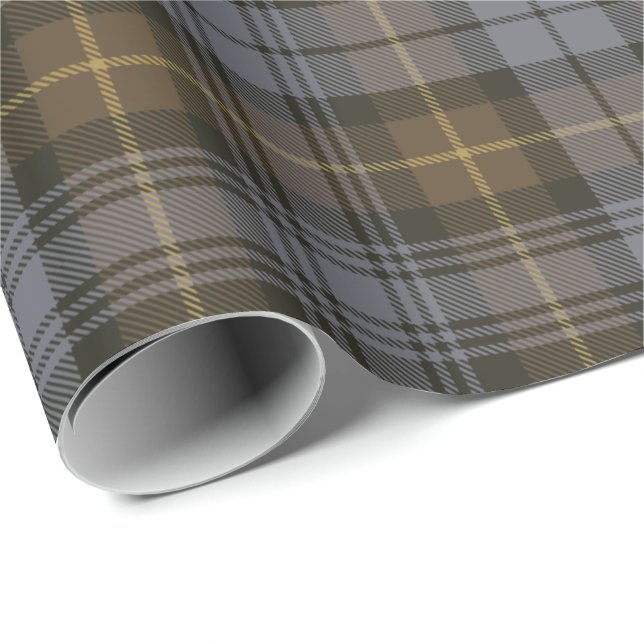 Papier Cadeau Clan Gordon Papier à enveloppement Tartan Patiné (Coin rond)