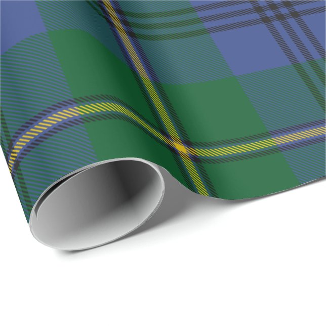 Papier Cadeau Clan Johnston Tartan Papier à enveloppement (Coin rond)
