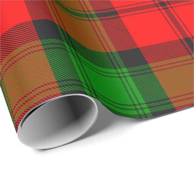 Papier Cadeau Clan Kerr Tartan (Coin rond)