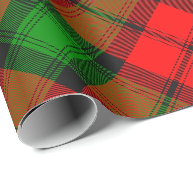 Papier Cadeau Clan Kerr Tartan (Coin rond)