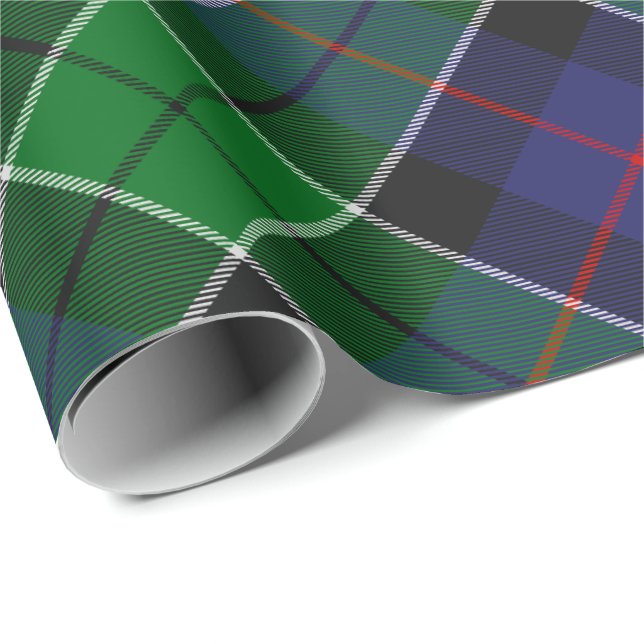 Papier Cadeau Clan Leslie Chasse Tartan (Coin rond)