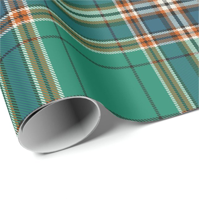 Papier Cadeau Clan MacFarlane Tartan de chasse antique (Coin rond)