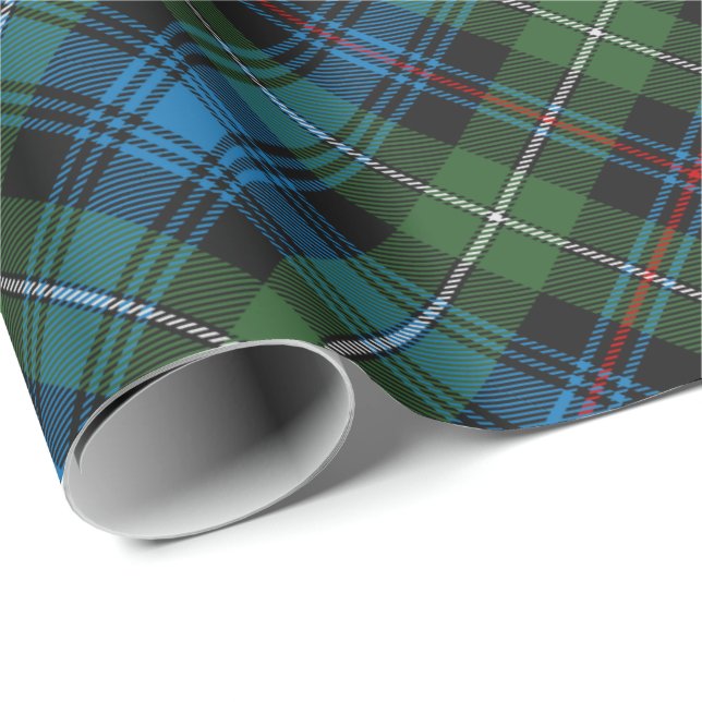 Papier Cadeau Clan MacKenzie Papier à enveloppement Tartan (Coin rond)