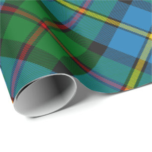 Papier Cadeau Clan MacLeod Chasse Tartan Papier d'enveloppement 