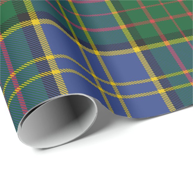 Papier Cadeau Clan MacMillan Chasse Tartan (Coin rond)