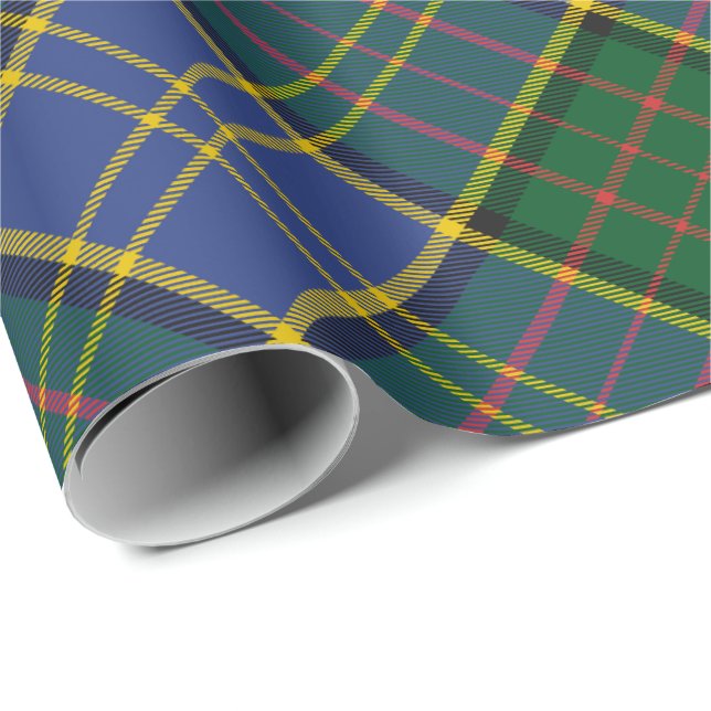 Papier Cadeau Clan MacMillan Chasse Tartan (Coin rond)