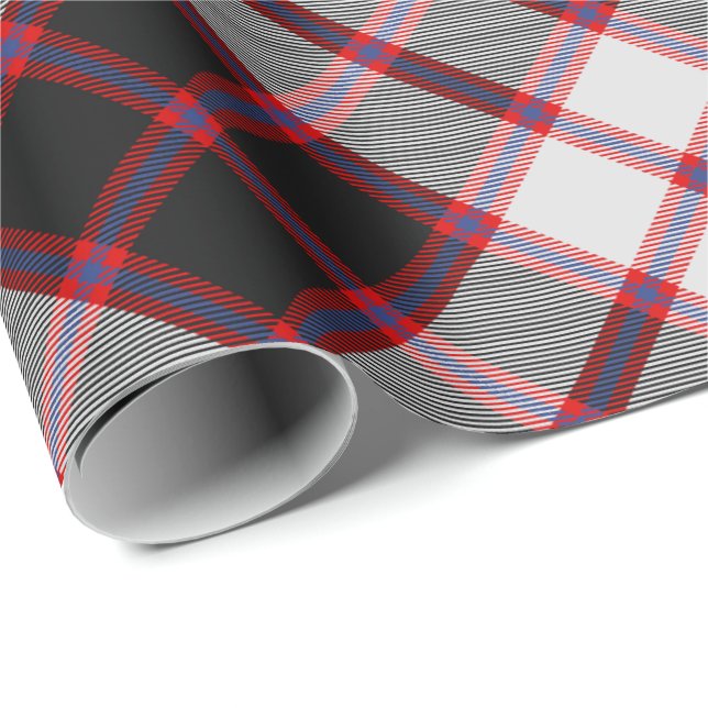 Papier Cadeau Clan MacPherson Chasse Tartan Papier d'enveloppeme (Coin rond)