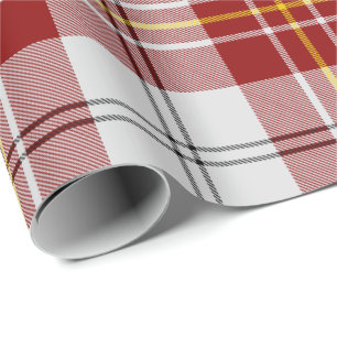 Papier Cadeau Clan MacPherson Rouge Robe Tartan Papier enveloppa