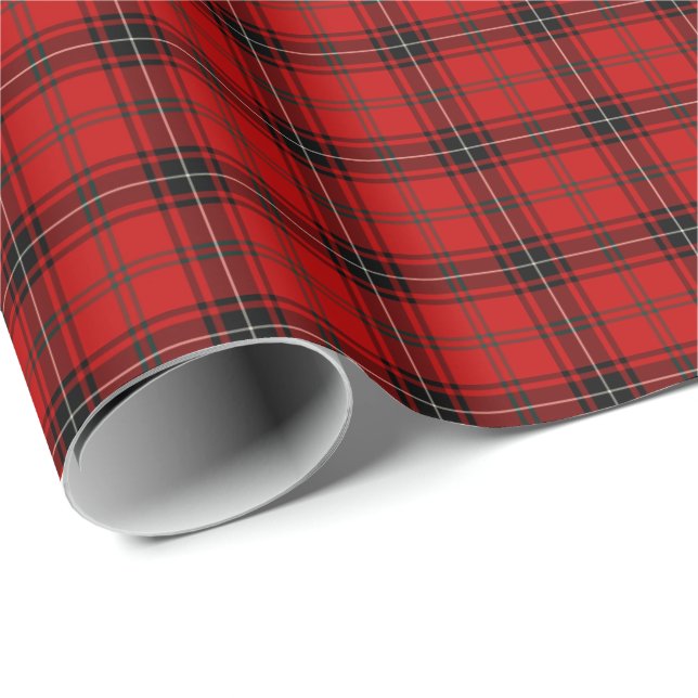 Papier Cadeau Clan Wemyss Tartan (Coin rond)