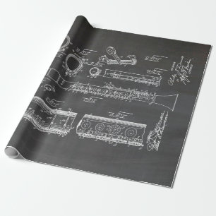 Papier Cadeau Clarinet aux accents musicaux