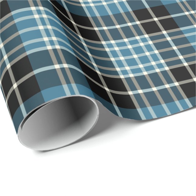Papier Cadeau Clark Clan Tartan (Coin rond)