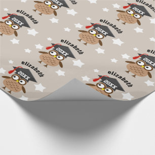 Papier Cadeau Classe mignonne de hibou de TOUT nouveau nom A02A
