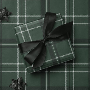 Papier Cadeau Classic bold vacances chasseur plaid vert