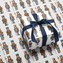 Classic nutcracker wrapping paper