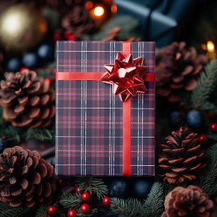 Papier Cadeau Classic Rouge Tartan Plaid - Intemporel et élégant