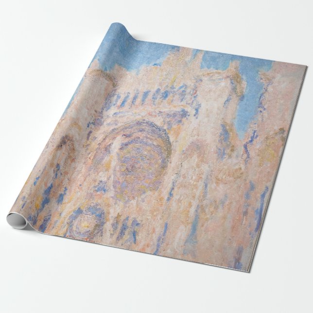 Papier Cadeau Claude Monet - Cathédrale de Rouen au coucher du s (Déroulé)