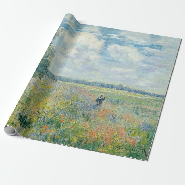Papier Cadeau Claude Monet - Champs de pavot près d'Argenteuil ( (Déroulé)