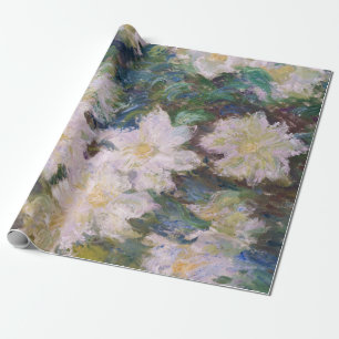 Papier Cadeau Claude Monet - Clematis blanc