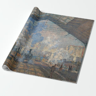 Papier Cadeau Claude Monet - Gare Saint-Lazare Vue extérieure