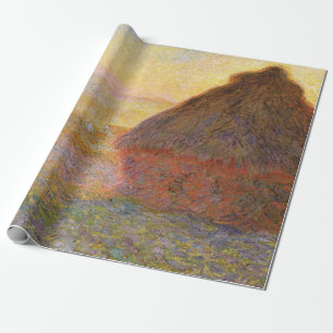 Papier Cadeau Claude Monet Impressionniste Peinture Graystaks I