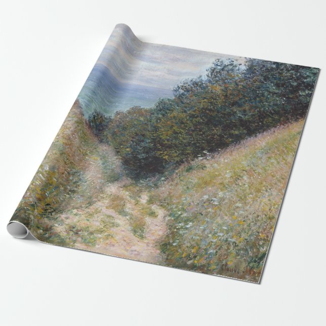Papier Cadeau Claude Monet Road à La Cavée, Pourville (Déroulé)