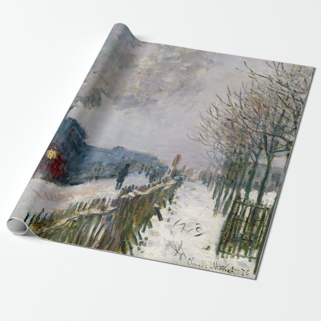 Papier Cadeau Claude Monet - Train dans la neige / La Locomotive (Déroulé)