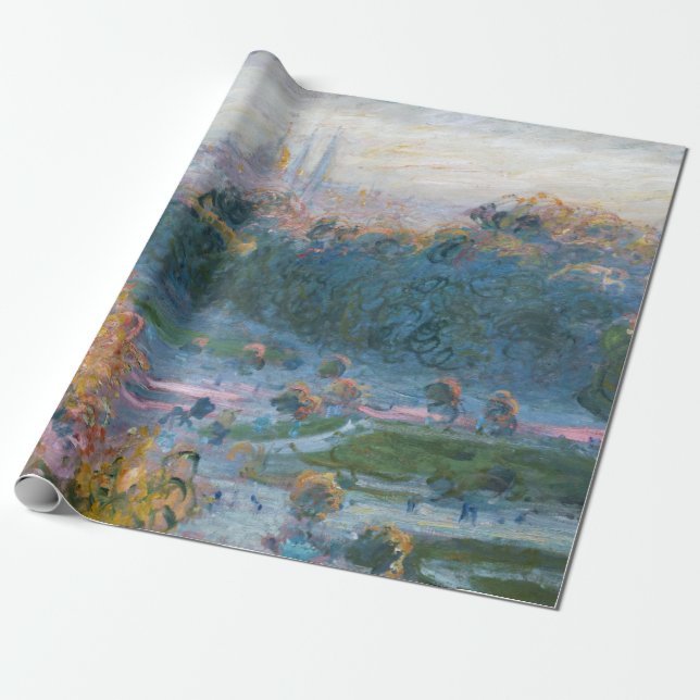 Papier Cadeau Claude Monet - Vue des Tuileries, étude (Déroulé)