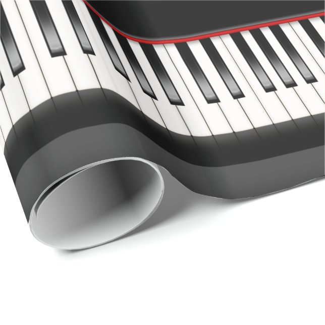 Papier Cadeau clavier piano (Coin rond)