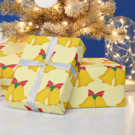 Papier Cadeau Cloches à sonner Festive Noël présente sans bruit
