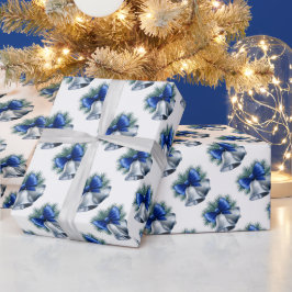 Papier Cadeau Cloches en argent 