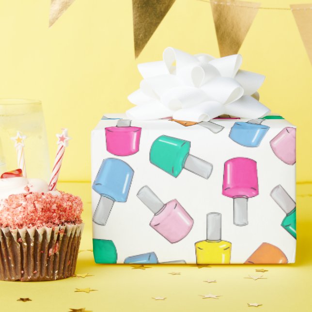 Papier Cadeau Clou Parti Spa polonais Manucure Beauté Anniversai (Fête d'anniversaire)