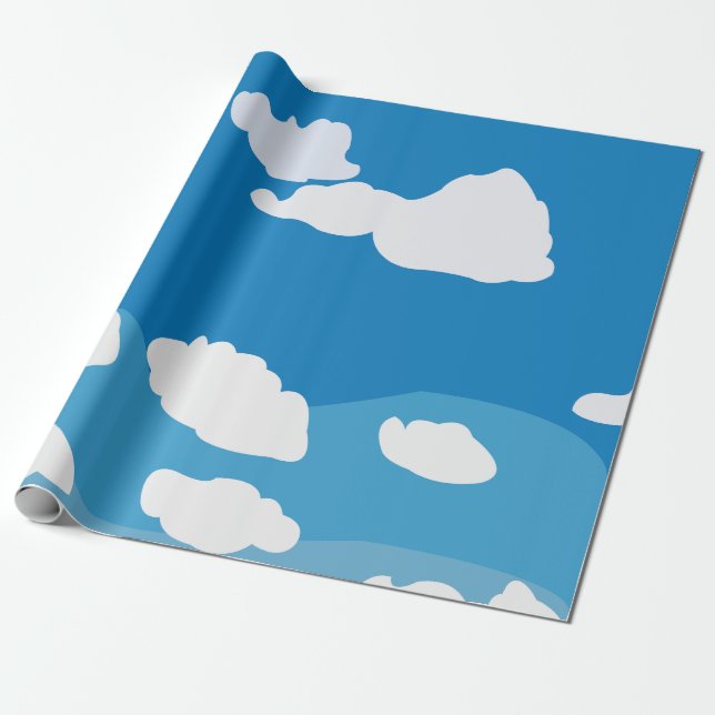 Papier Cadeau Cloud Blue Sky (Déroulé)
