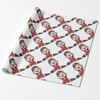 Papier Cadeau Clown de tueur regardant à l'avant