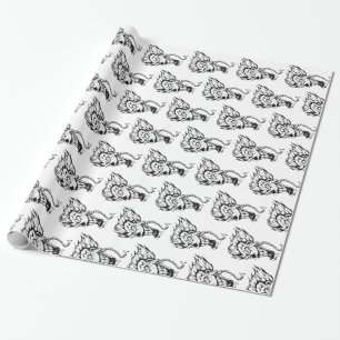 Papier cadeau clown maléfique