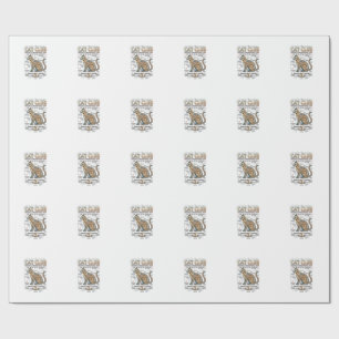 Papier Cadeau Club Chat Anatomie du Chat Diagramme Scientifique