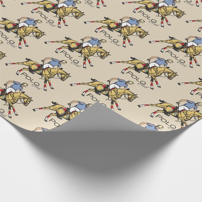 Papier Cadeau club de polo équestre (Coin)