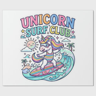 Papier Cadeau Club de surf Licorne