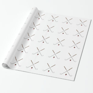 Papier Cadeau Clubs de golf croisés