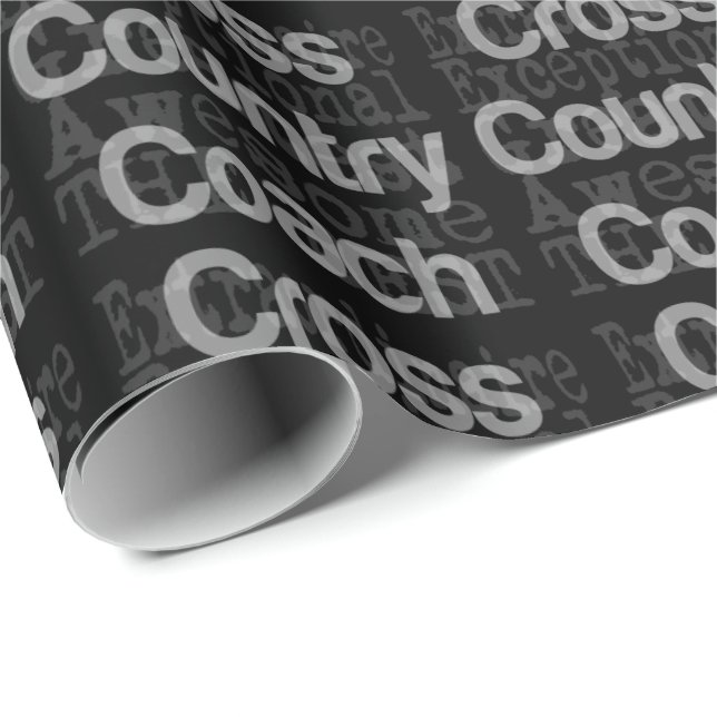 Papier Cadeau Coach cross-country Extraordinaire (Coin rond)